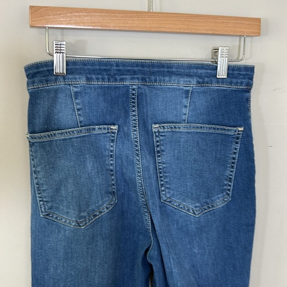 Free People We The Free Just Float On Flare Jeans Blue Western Rodeo Sz 28 - Picture 8 of 13